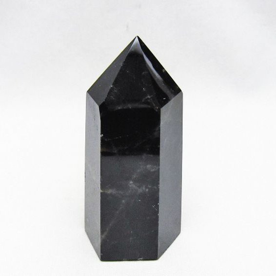 モリオン 純天然 黒水晶 六角柱 [t401-5330]