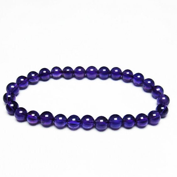 天然石 アメジスト アメジスト ブレスレット 7mm [t406-3494]