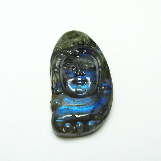 ラブラドライト 観音様 タンブル[T412-1806]