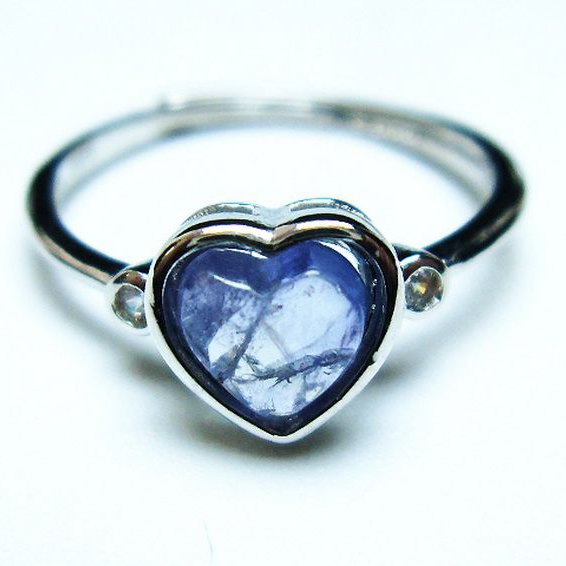 タンザナイトハート 指輪 (13号)[T417-1048]