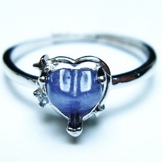 タンザナイトハート 指輪 (14号)[T417-1061]