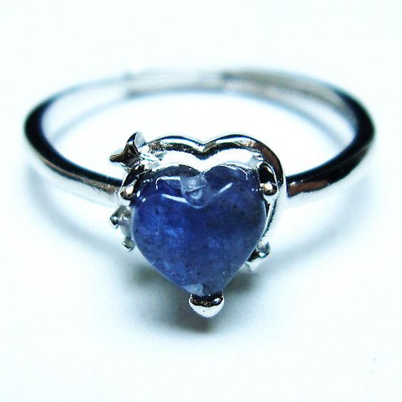 タンザナイトハート 指輪 (14号)[T417-1070]