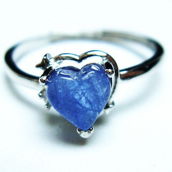 タンザナイトハート 指輪 (14号)[T417-1079]