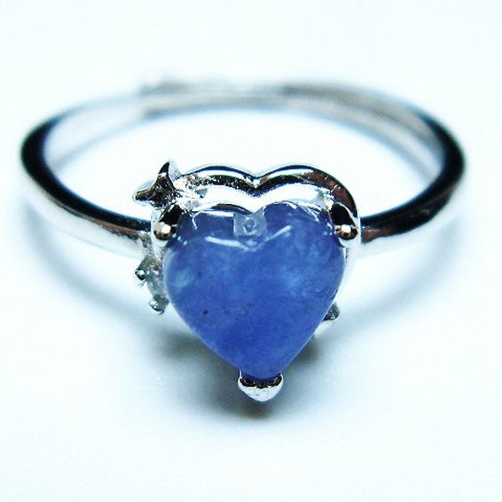 タンザナイトハート 指輪 (14号)[T417-1097]