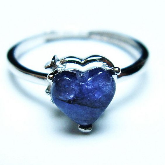 タンザナイトハート 指輪 (14号)[t417-1100]