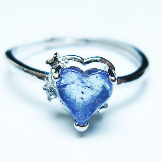 タンザナイトハート 指輪 (14号)[T417-1127]