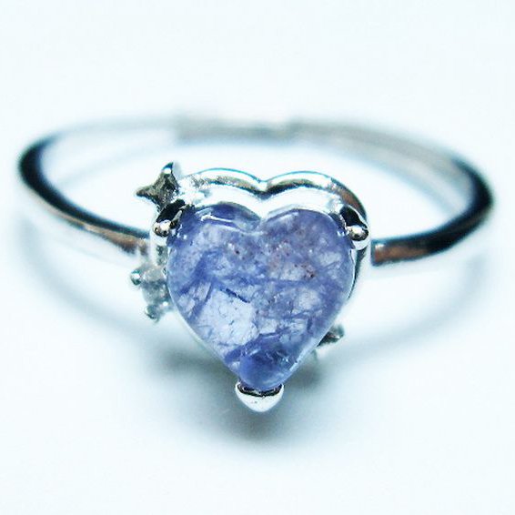 タンザナイトハート 指輪 (15号)[T417-1156]