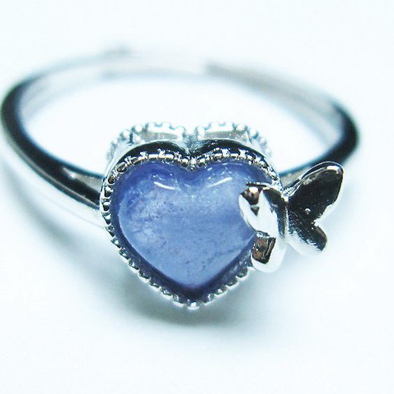 タンザナイトハート 指輪 (14号)[T417-1283]