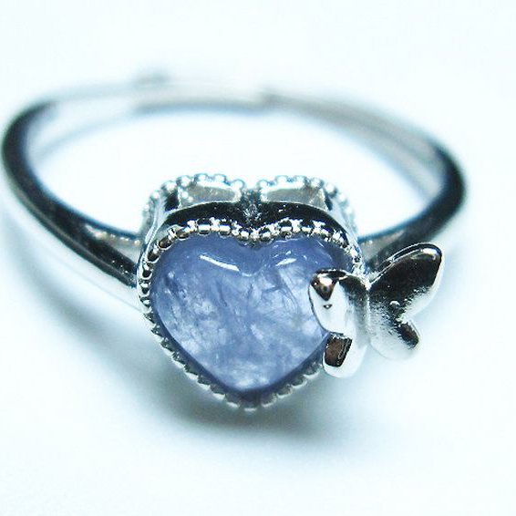 タンザナイトハート 指輪 (14号)[T417-1287]