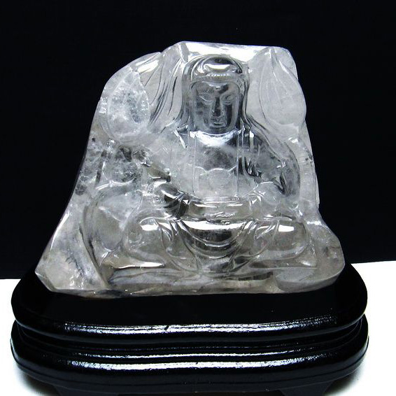 1.8Kg ヒマラヤ水晶観音 置物[T42-432]
