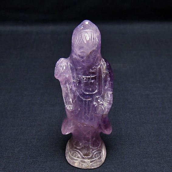 アメジスト 観音 置物[T42-556]
