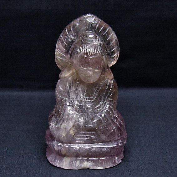 アメジスト 観音 置物[T42-567]