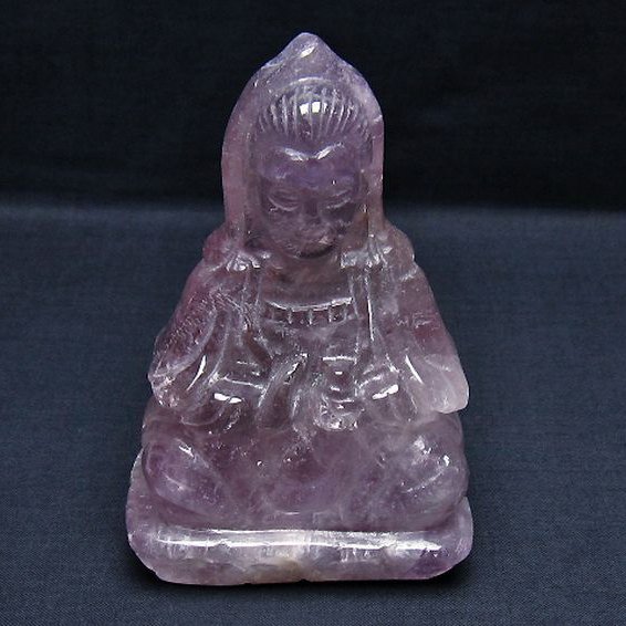 アメジスト 観音 置物[T42-574]