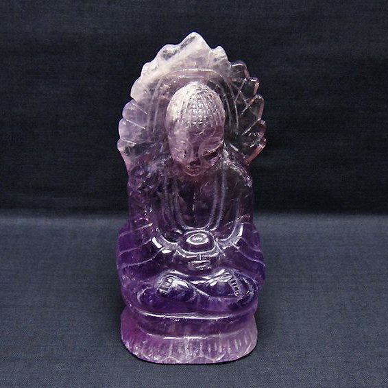 アメジスト　置物 アメジスト 布袋様 置物[t42-582]
