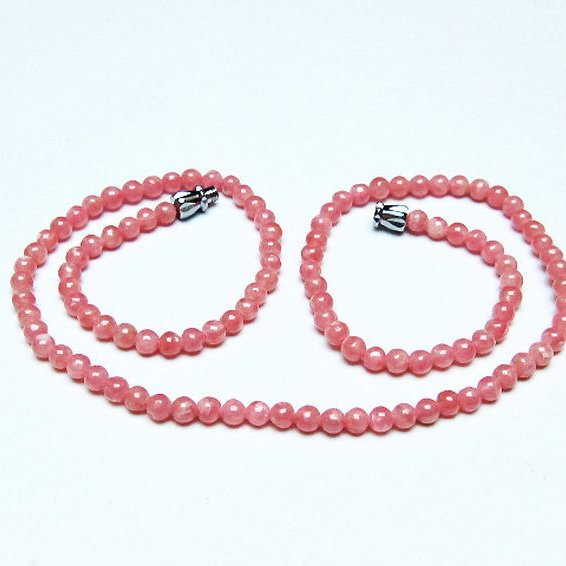 インカローズ ロードクロサイト ネックレス 4mm [T423-1825]