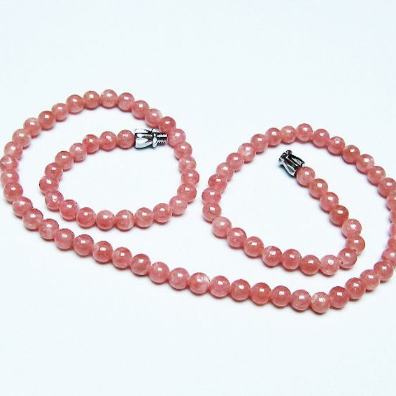 インカローズ ロードクロサイト ネックレス 5mm [t423-1844]