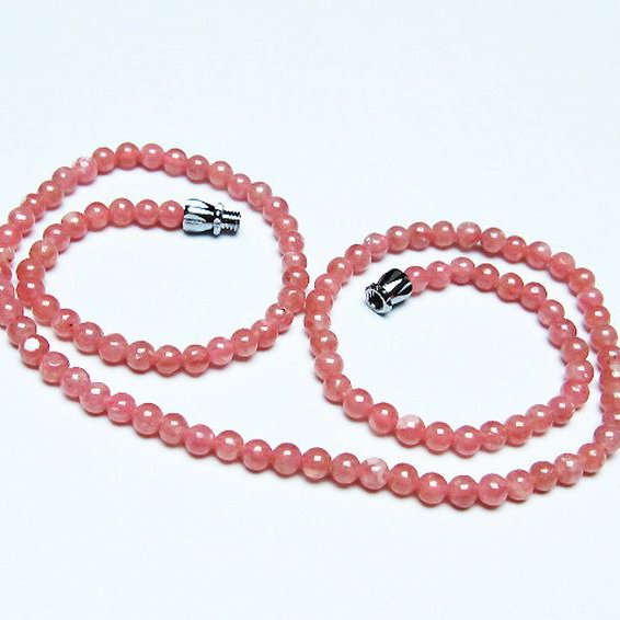 インカローズ ロードクロサイト ネックレス 4mm [t423-1883]