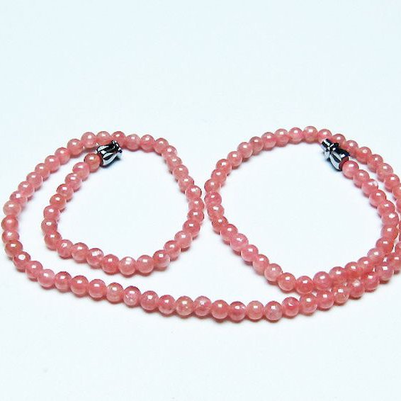 インカローズ ロードクロサイト ネックレス 4mm [t423-1891]