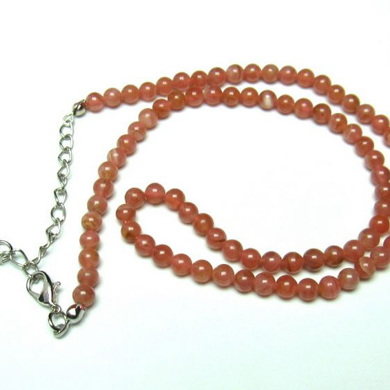 インカローズ ロードクロサイト ネックレス 5mm [T423-848]