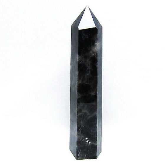 モリオン 純天然 黒水晶 六角柱 [t43-8337]