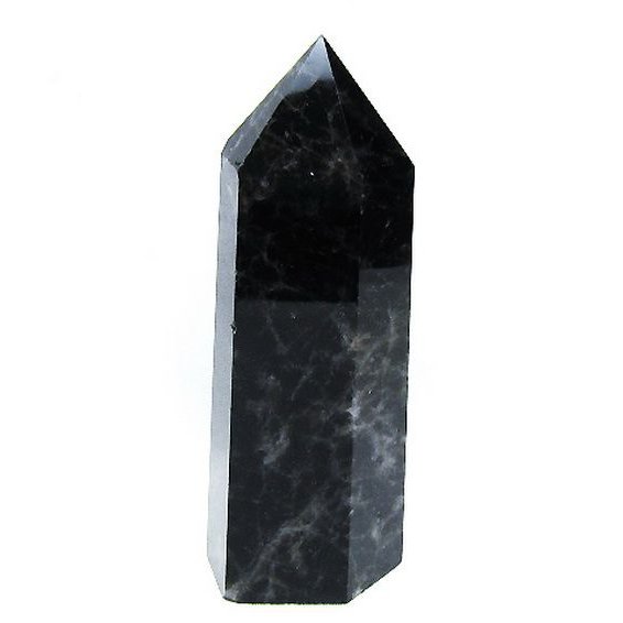 モリオン 純天然 黒水晶 六角柱[T43-8349]