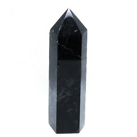 モリオン 純天然 黒水晶 六角柱[T43-8364]