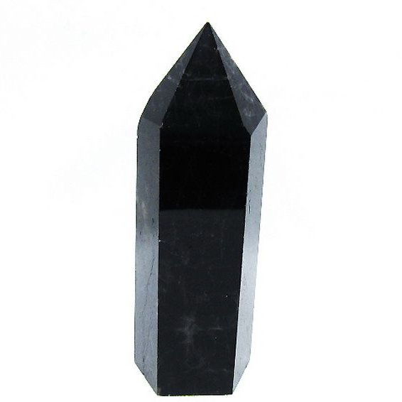 モリオン 純天然 黒水晶 六角柱[T43-8374]