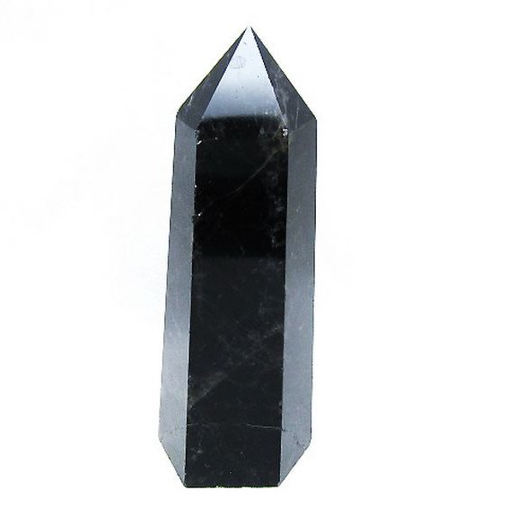 モリオン 純天然 黒水晶 六角柱[T43-8378]
