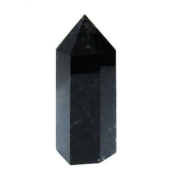 モリオン 純天然 黒水晶 六角柱[T43-8386]