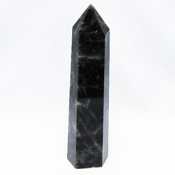 モリオン 純天然 黒水晶 六角柱[T43-8425]