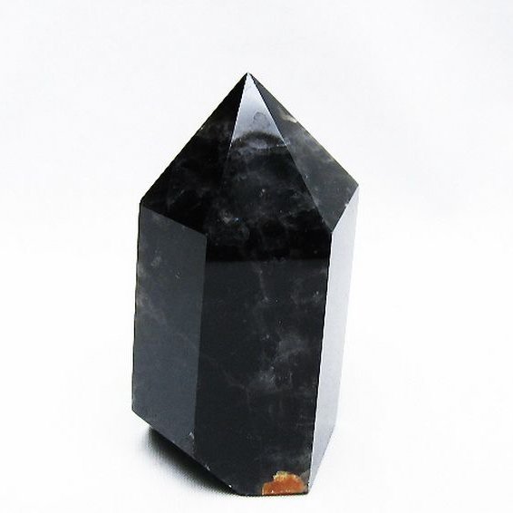 モリオン 純天然 黒水晶 六角柱 [t43-8430]