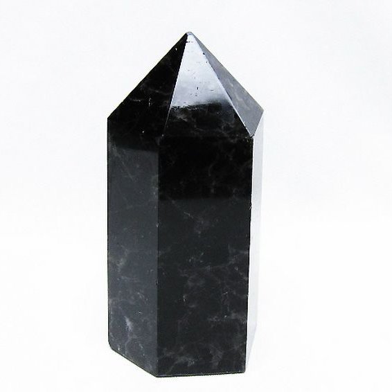 モリオン 純天然 黒水晶 六角柱 [t43-8438]