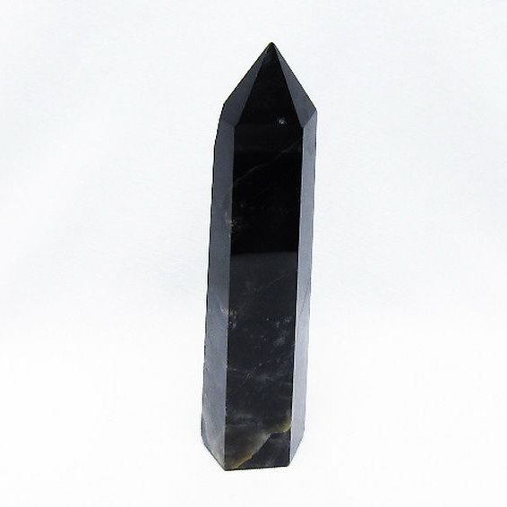 モリオン 純天然 黒水晶 六角柱 [t43-8459]