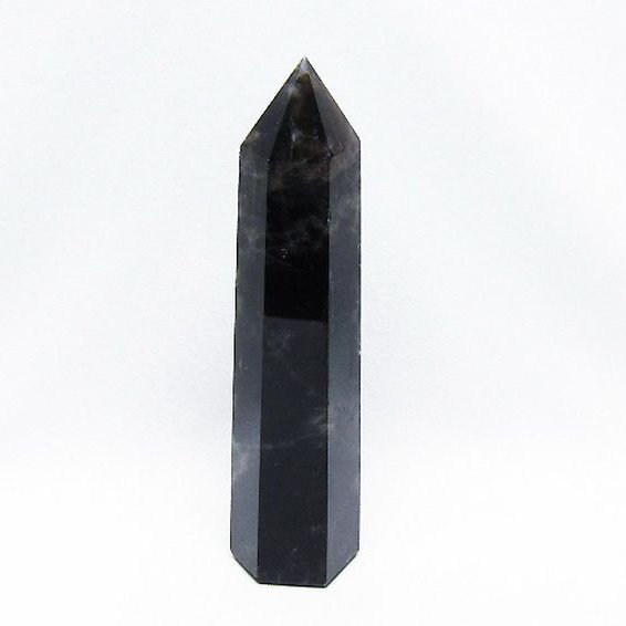 モリオン 純天然 黒水晶 六角柱 [t43-8467]