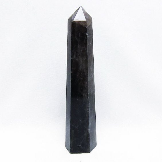 モリオン 純天然 黒水晶 六角柱[T43-8476]