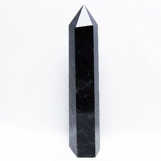 モリオン 純天然 黒水晶 六角柱[T43-8481]