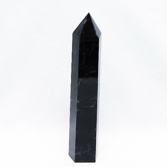 モリオン 純天然 黒水晶 六角柱 [t43-8485]