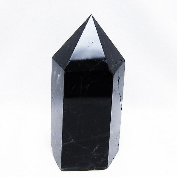 モリオン 純天然 黒水晶 六角柱[t43-8492]