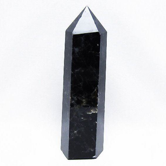 モリオン 純天然 黒水晶 六角柱[t43-8494]