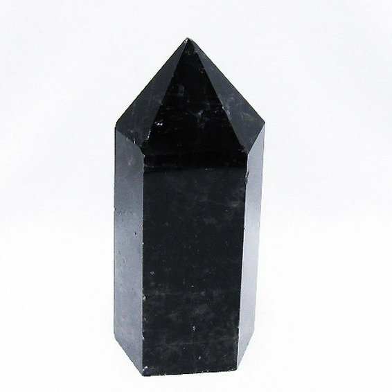 モリオン 純天然 黒水晶 六角柱 [t43-8506]