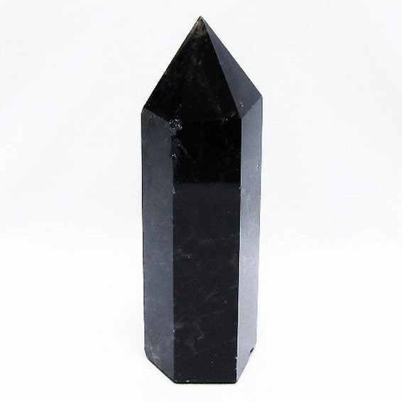 モリオン 純天然 黒水晶 六角柱[T43-8522]