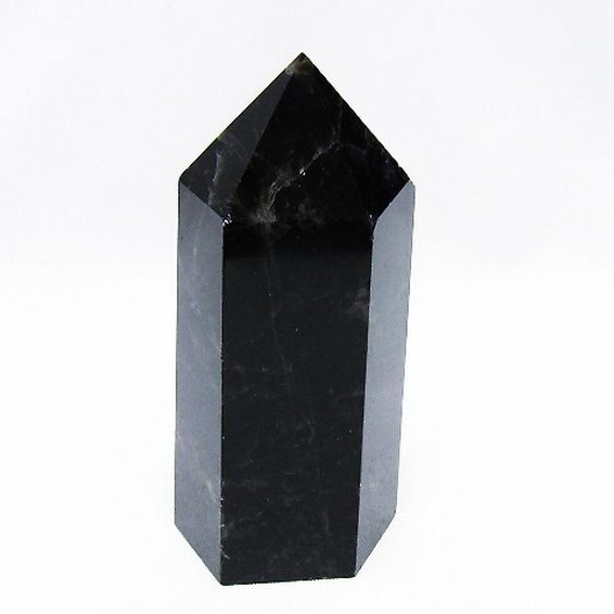 モリオン 純天然 黒水晶 六角柱[T43-8532]