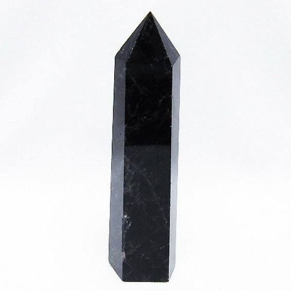 モリオン 純天然 黒水晶 六角柱 [t43-8545]