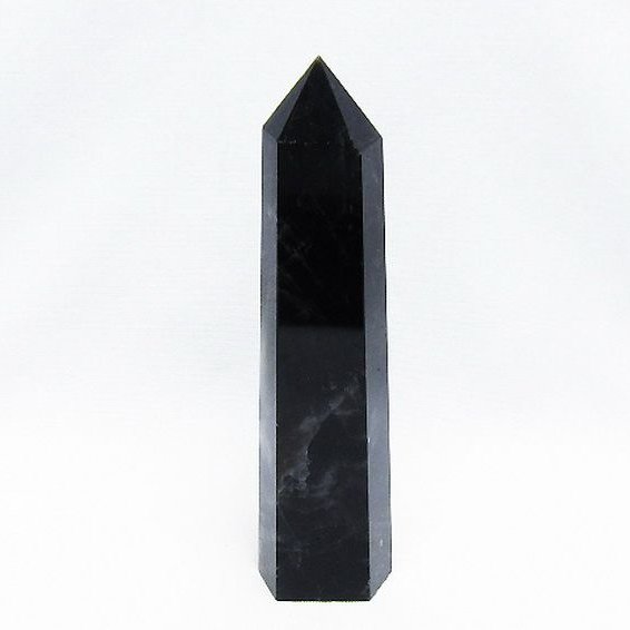 モリオン 純天然 黒水晶 六角柱[T43-8546]