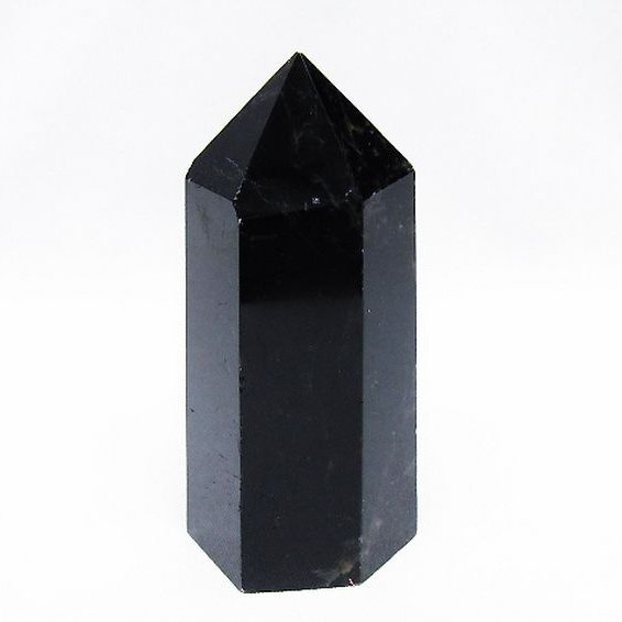 モリオン 純天然 黒水晶 六角柱 [t43-8552]