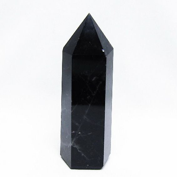 モリオン 純天然 黒水晶 六角柱[T43-8570]