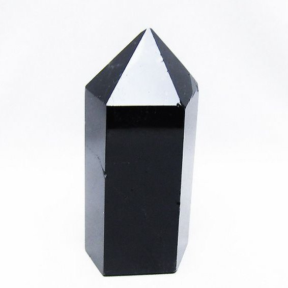 モリオン 純天然 黒水晶 六角柱 [t43-8571]
