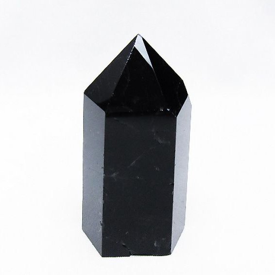 モリオン 純天然 黒水晶 六角柱 [t43-8576]