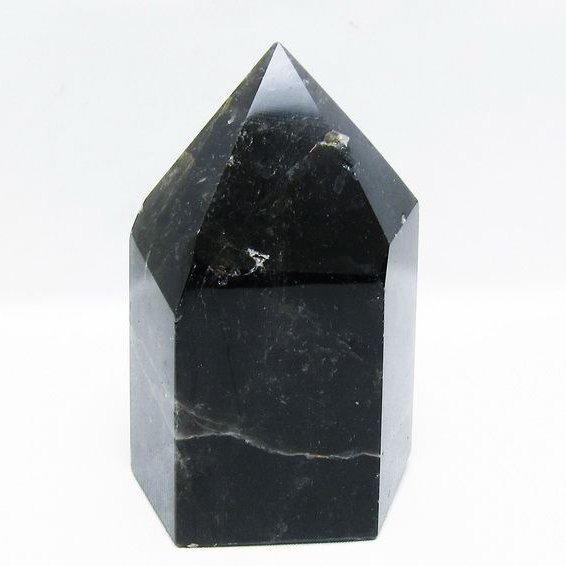 モリオン 純天然 黒水晶 六角柱[T43-8600]
