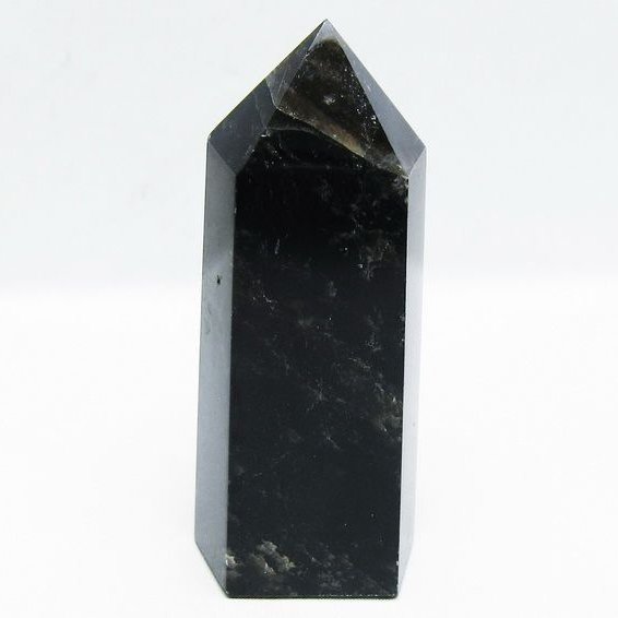 モリオン 純天然 黒水晶 六角柱 [t43-8601]
